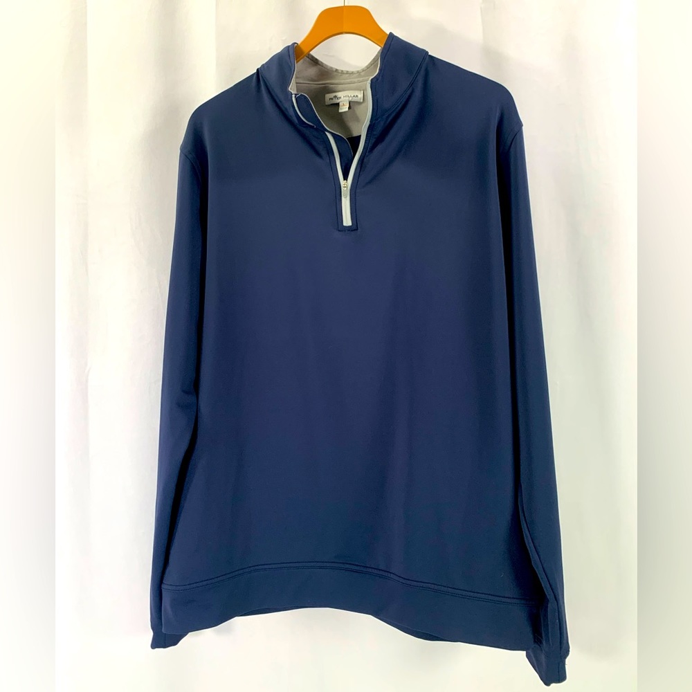 Peter Millar Navy Quarter-Zip Pullover